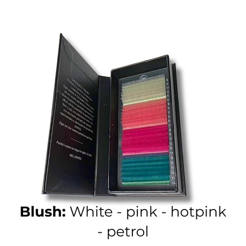 Palette Blush Chromatic Theory MS Lashes: color lashes 0.07 white, pink, hot pink e petrol